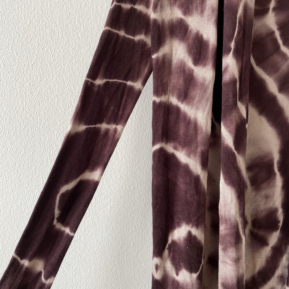 Lowered! 💥 TJ Maxx Brown Tie Dyed Boho Shawl - Picture 4 of 5
